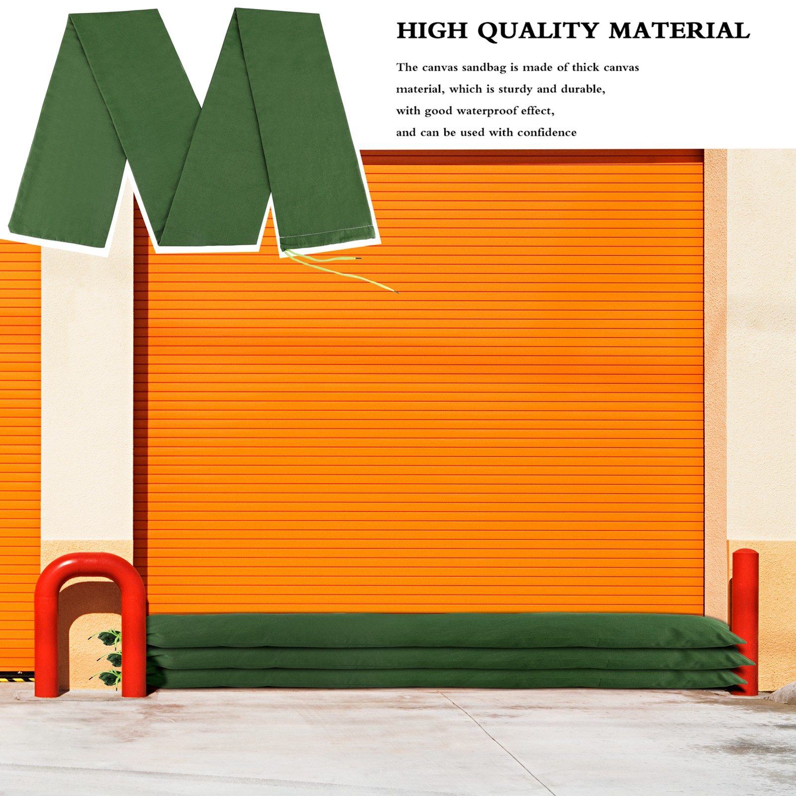 Sandbag Long Sandbag Green Can - огляд і ціна Flood Barrier Bag